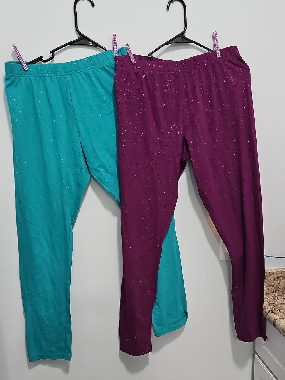 Women's Brand New Large Joe Boxer Sparkle Pajama Pants Pair - Teal & Plum